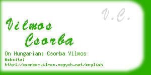 vilmos csorba business card